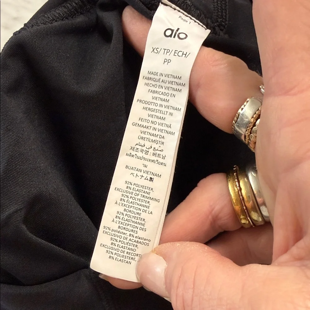 ALO Black Grand Slam Tennis Skort Size XS Pickleball Skirt - Picture 14 of 14